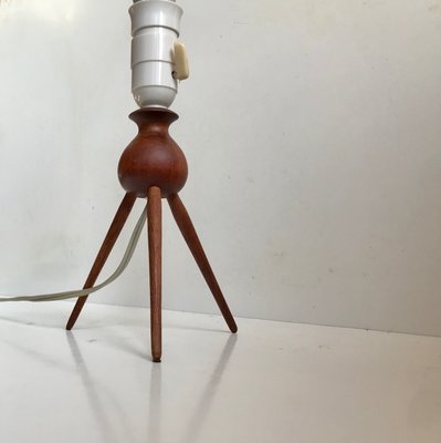 Mid-Century Teak Tripod Table Lamp by Severin Hansen for Haslev Møbelsnedkeri, 1960s-LCR-736281