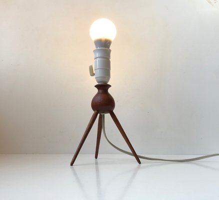 Mid-Century Teak Tripod Table Lamp by Severin Hansen for Haslev Møbelsnedkeri, 1960s-LCR-736281