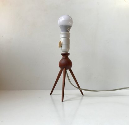 Mid-Century Teak Tripod Table Lamp by Severin Hansen for Haslev Møbelsnedkeri, 1960s-LCR-736281