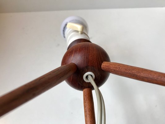 Mid-Century Teak Tripod Table Lamp by Severin Hansen for Haslev Møbelsnedkeri, 1960s-LCR-736281