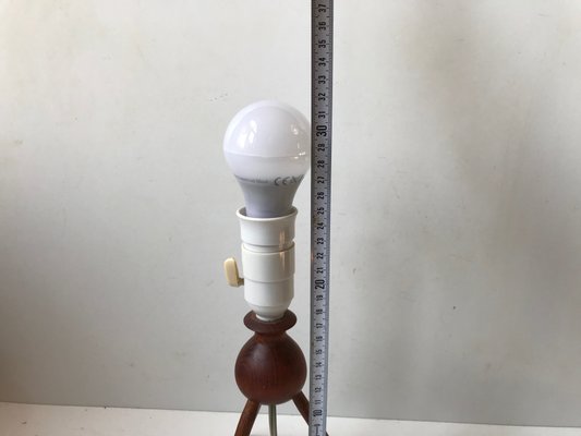 Mid-Century Teak Tripod Table Lamp by Severin Hansen for Haslev Møbelsnedkeri, 1960s-LCR-736281