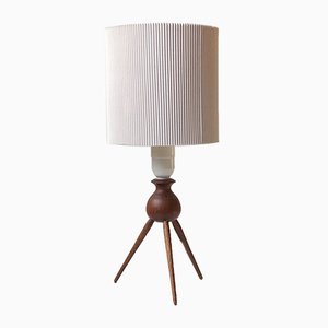 Mid-Century Teak Tripod Table Lamp by Severin Hansen for Haslev Møbelsnedkeri, 1960s-LCR-736281