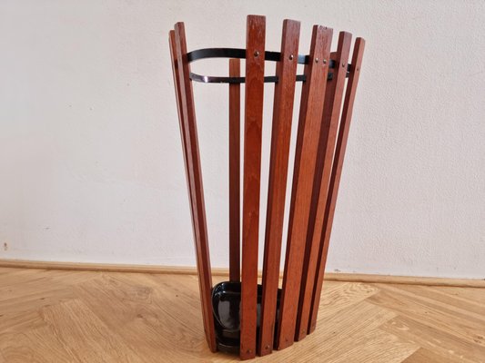 Mid-Century Teak Umbrella Stand, Denmark, 1960s, Set of 2-TZ-1346181