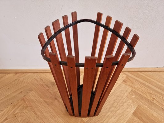 Mid-Century Teak Umbrella Stand, Denmark, 1960s, Set of 2-TZ-1346181