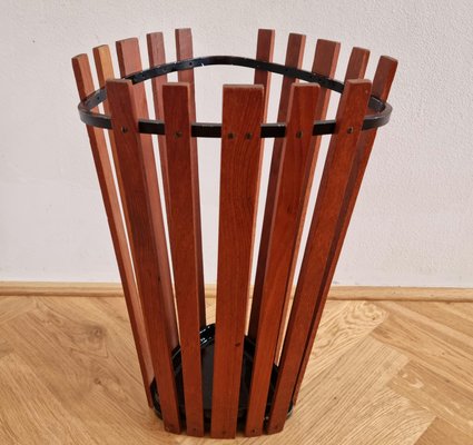 Mid-Century Teak Umbrella Stand, Denmark, 1960s, Set of 2-TZ-1346181