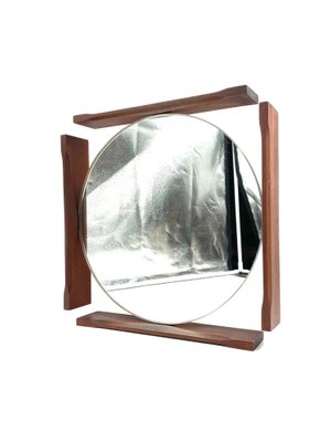 Mid-Century Teak Vanity Mirror, Italy, 1960s-TXN-1730015