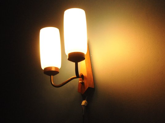 Mid-Century Teak Wall Lamp-KDW-1366854