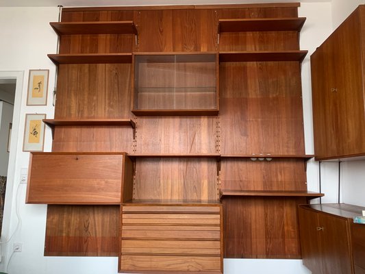 Mid-Century Teak Wall Unit by Poul Cadovius for Cado-PYR-593902