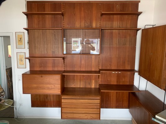 Mid-Century Teak Wall Unit by Poul Cadovius for Cado-PYR-593902