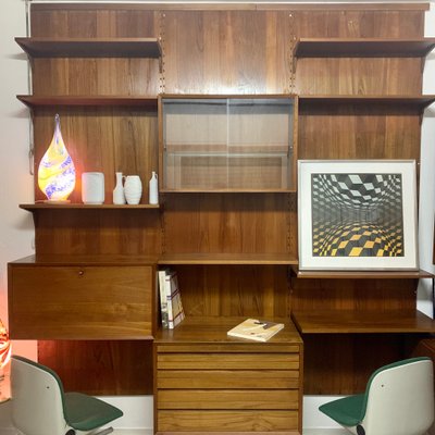 Mid-Century Teak Wall Unit by Poul Cadovius for Cado-PYR-593902