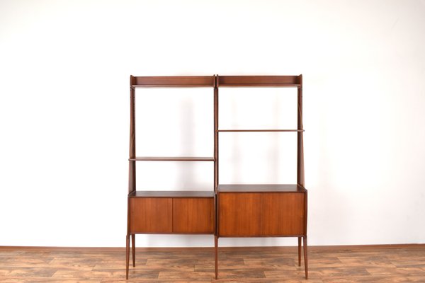 Mid-Century Teak Wall Unit Panto by Einar Raknes & Sønner Møbelfabrikk a/S, 1970s, Set of 2-LOT-2032099