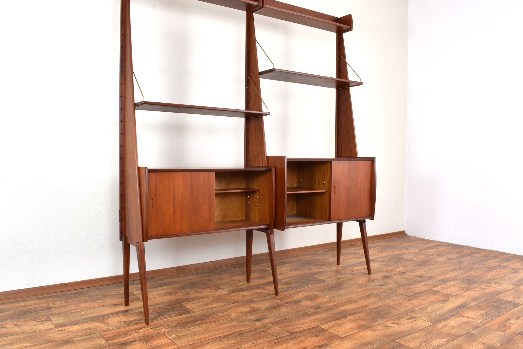 Mid-Century Teak Wall Unit Panto from Einar Raknes & Sønner Møbelfabrikk A/S, 1970s, Set of 2