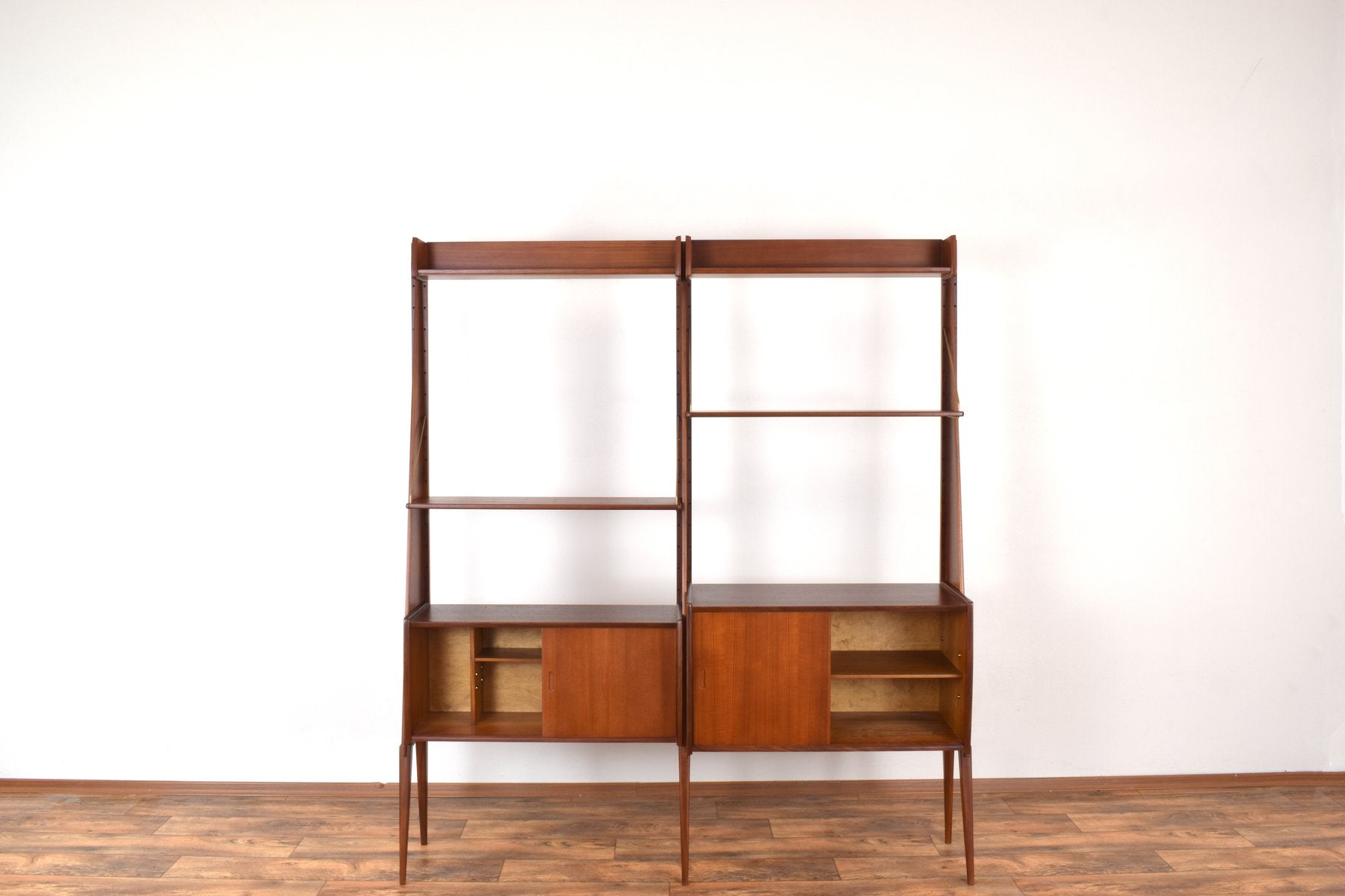 Mid-Century Teak Wall Unit Panto from Einar Raknes & Sønner Møbelfabrikk A/S, 1970s, Set of 2