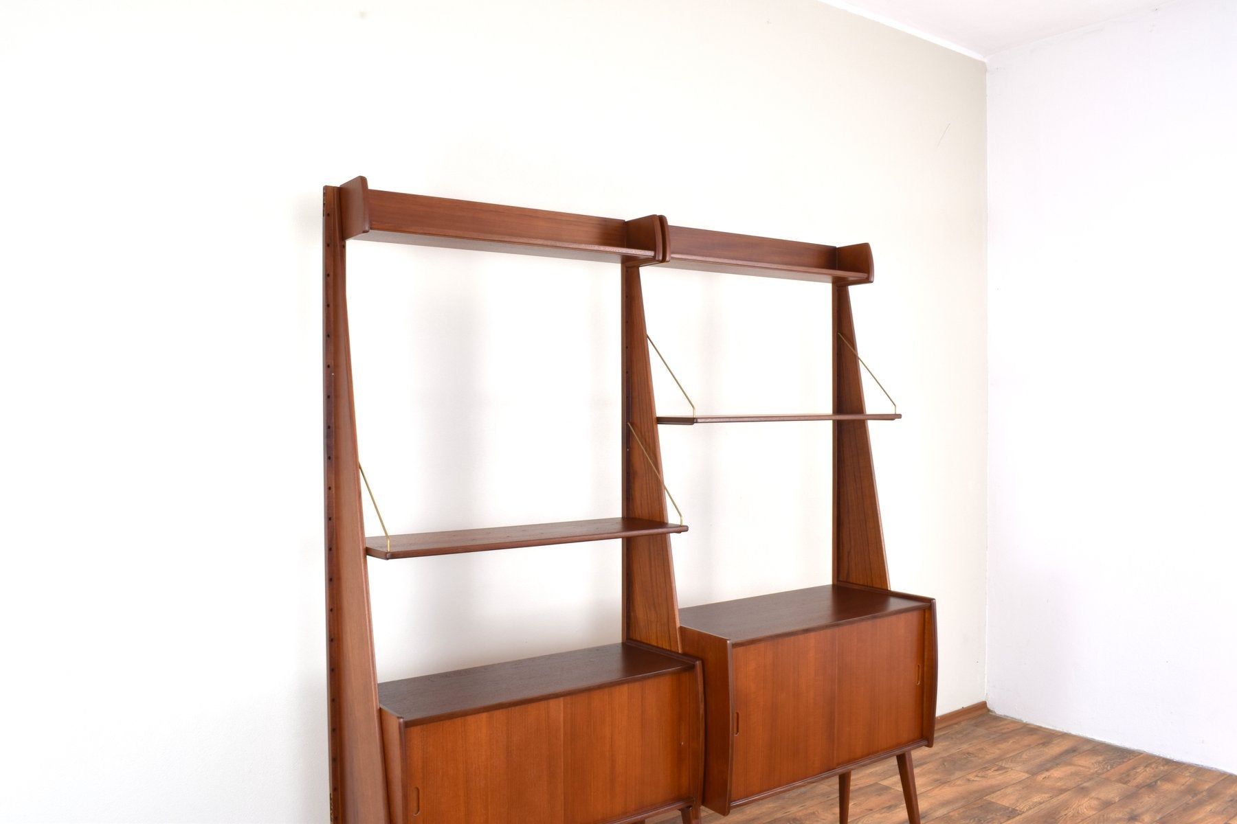 Mid-Century Teak Wall Unit Panto from Einar Raknes & Sønner Møbelfabrikk A/S, 1970s, Set of 2