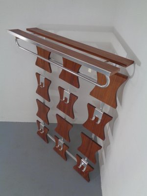 Mid-Century Teak Wardrobe with Hat & Coat Rack, 1960s-RDW-694968