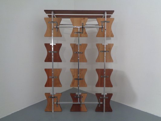 Mid-Century Teak Wardrobe with Hat & Coat Rack, 1960s-RDW-694968