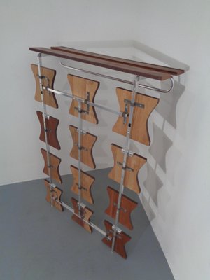 Mid-Century Teak Wardrobe with Hat & Coat Rack, 1960s-RDW-694968