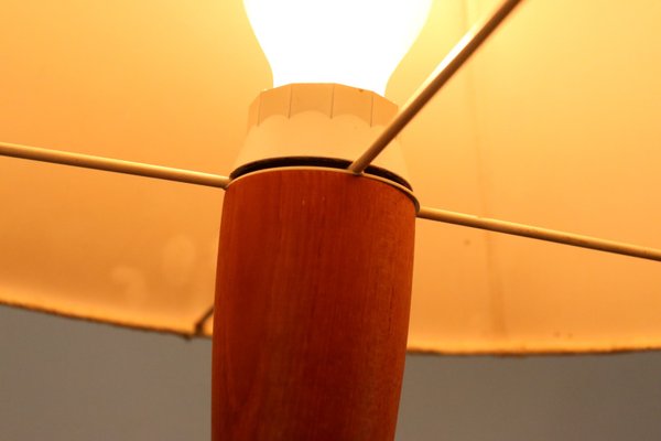 Mid-Century Teak Wooden Table Lamp-FYZ-1706165