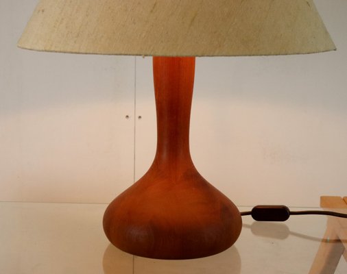 Mid-Century Teak Wooden Table Lamp-FYZ-1706165