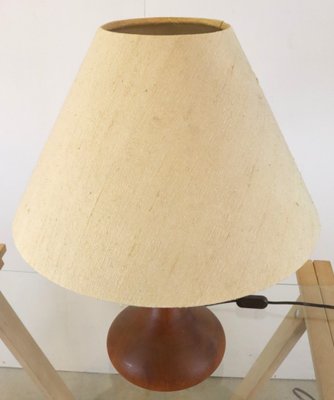 Mid-Century Teak Wooden Table Lamp-FYZ-1706165