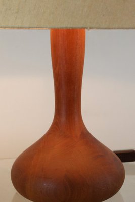 Mid-Century Teak Wooden Table Lamp-FYZ-1706165