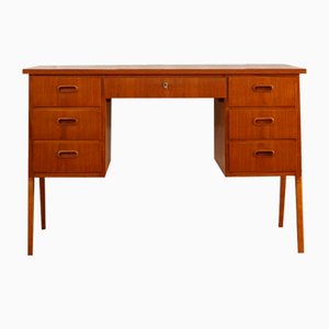 Mid-Century Teak Writing Desk with Drawers, Sweden, 1960s-WZU-2033733