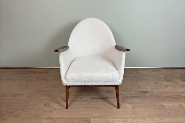 Mid-Century Teddy White Armchair, 1960s-HDN-1732863