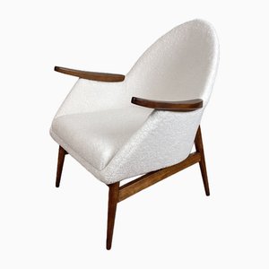 Mid-Century Teddy White Armchair, 1960s-HDN-1732863