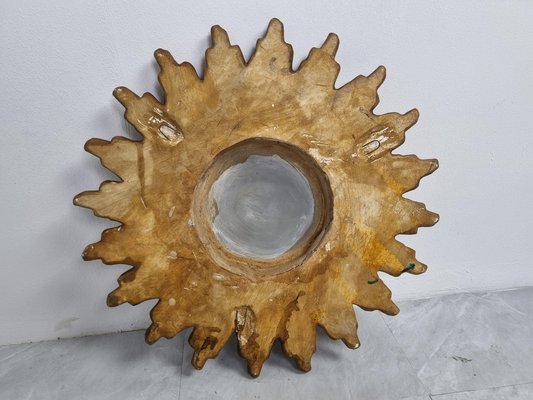 Mid-Century Terracotta Sunburst Mirror, 1960s-IRH-1313530