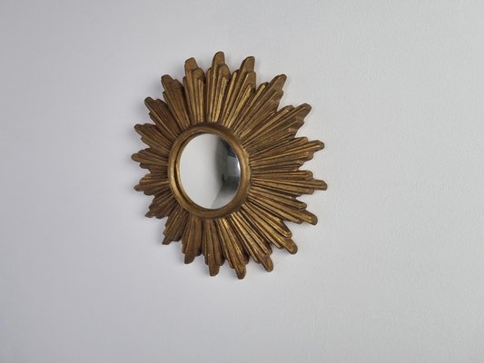 Mid-Century Terracotta Sunburst Mirror, 1960s-IRH-1313530