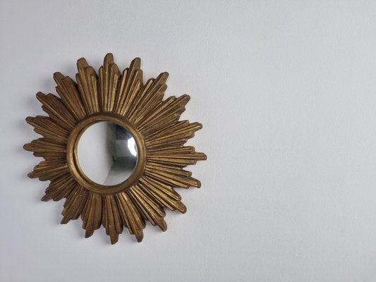 Mid-Century Terracotta Sunburst Mirror, 1960s-IRH-1313530