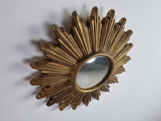 Mid-Century Terracotta Sunburst Mirror, 1960s-IRH-1313530