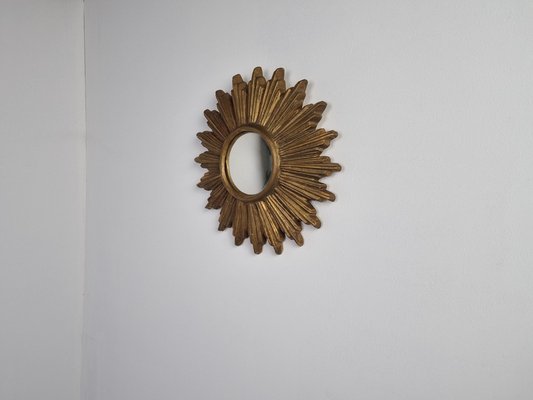 Mid-Century Terracotta Sunburst Mirror, 1960s-IRH-1313530