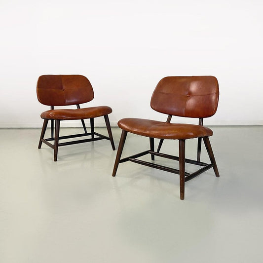 Mid-Century Teve Armchairs attributed to Alf Svensson for Ljungs Industrier Ab, 1953, Sweden, Set of 2