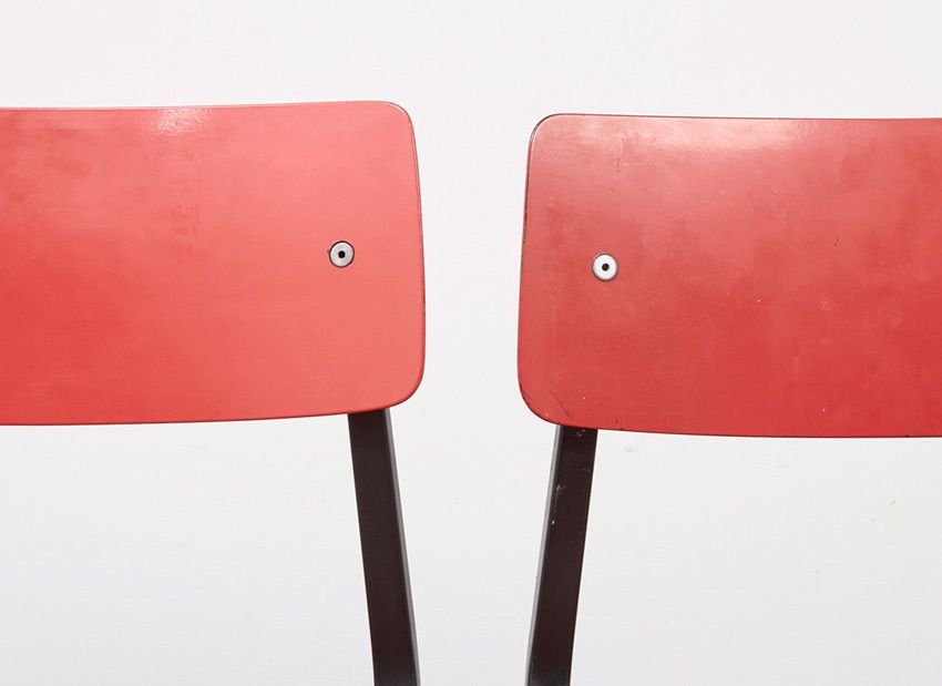 Mid-Century Theatre Revolt Foldable Chairs by Friso Kramer for Ahrend De Cirkel, Set of 2