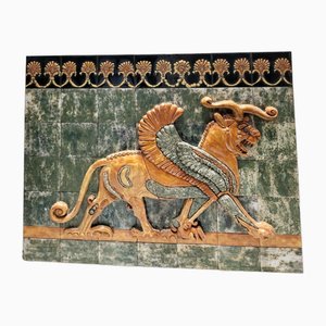 Mid-Century Tiles with Lion Relief, Set of 49-TCS-1757237