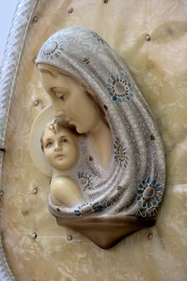 Mid-Century Torchon Frame in Murano Glass with Madonna Di Venini, 1950s-FER-1065237