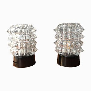 Mid-Century Transparent Glass Table Lamps, Set of 2-GGK-777850