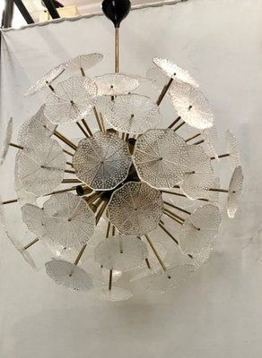 Mid-Century Transparent Murano Art Glass Sputnik Chandelier, 1980-UH-1187996