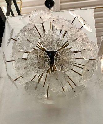 Mid-Century Transparent Murano Art Glass Sputnik Chandelier, 1980-UH-1187996