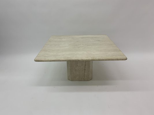 Mid-Century Travertine Coffee Table, 1970s-BGP-733130