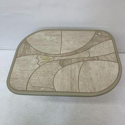 Mid-Century Travertine Coffee Table, 1970s-BGP-991932