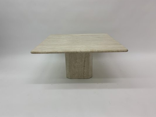 Mid-Century Travertine Coffee Table, 1970s-BGP-733130