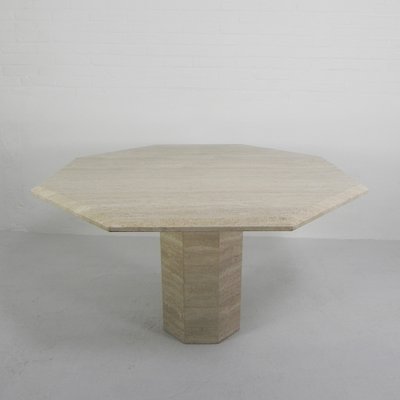 Mid-Century Travertine Dining Table, 1970s-TL-1767733