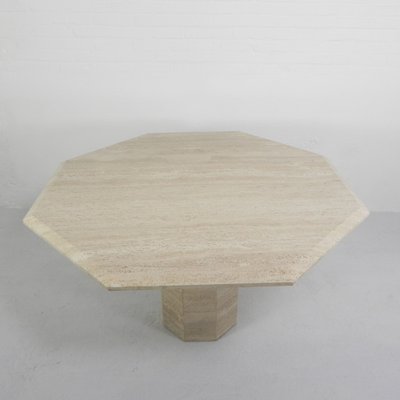 Mid-Century Travertine Dining Table, 1970s-TL-1767733