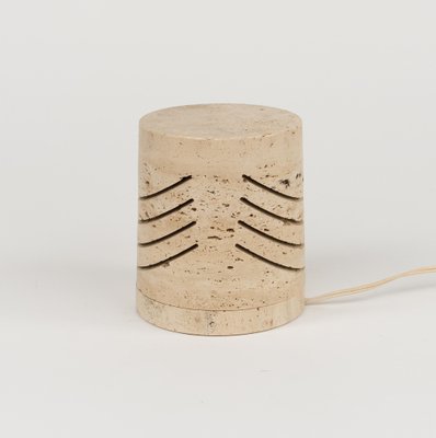 Mid-Century Travertine Table Lamp attributed to Giuliano Cesari for Sormani, Italy, 1970s-LYQ-1813207