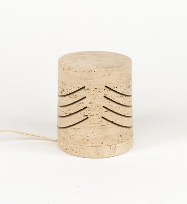 Mid-Century Travertine Table Lamp attributed to Giuliano Cesari for Sormani, Italy, 1970s-LYQ-1813207