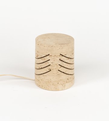 Mid-Century Travertine Table Lamp attributed to Giuliano Cesari for Sormani, Italy, 1970s-LYQ-1813207