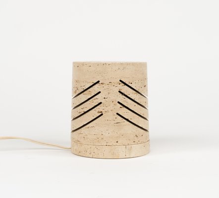 Mid-Century Travertine Table Lamp attributed to Giuliano Cesari for Sormani, Italy, 1970s-LYQ-1813207