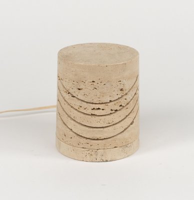 Mid-Century Travertine Table Lamp attributed to Giuliano Cesari for Sormani, Italy, 1970s-LYQ-1813207